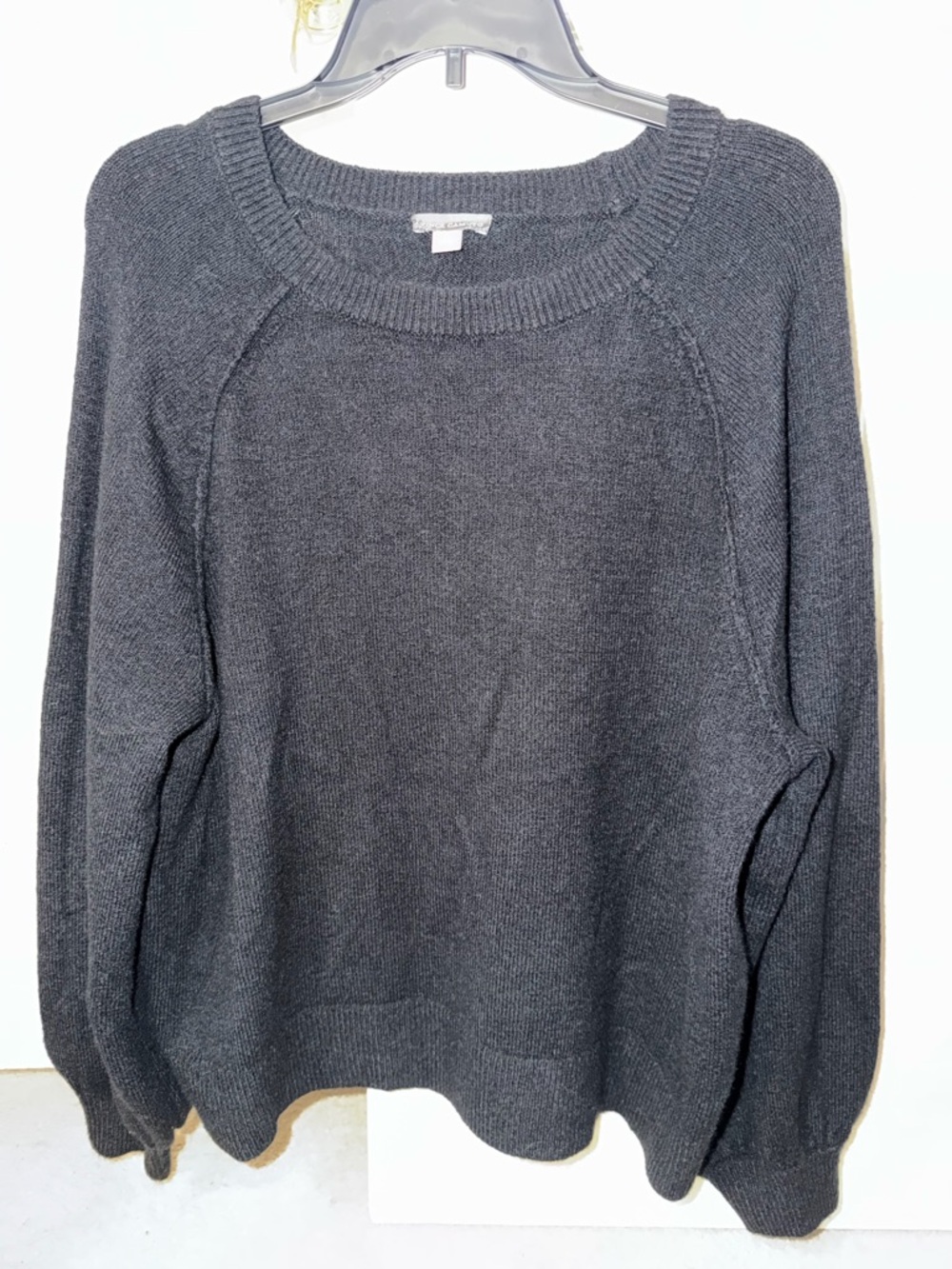 Classic Crewneck Sweater - Dark charcoal/black